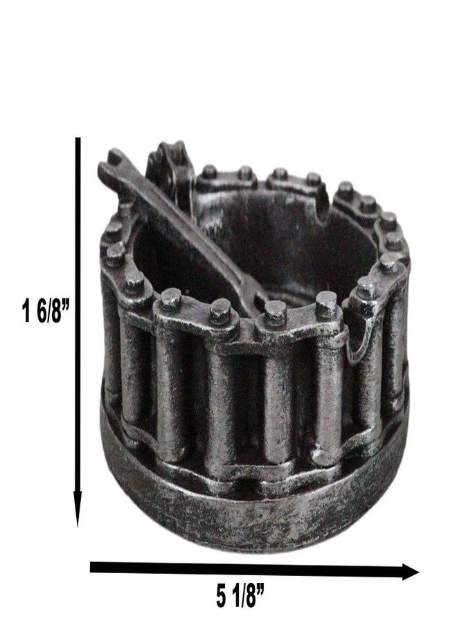 إيبروس جيفت هدية إيبروس: سلسلة حزام دائرية للدراجات النارية مع مفتاح ربط ومنفضة سجائر، تمثال من الراتنج، مناسب لغرفة التدخين، أو كهف الرجل، أو البار الداخلي والخارجي. قطعة ديكور مميزة - Image 2